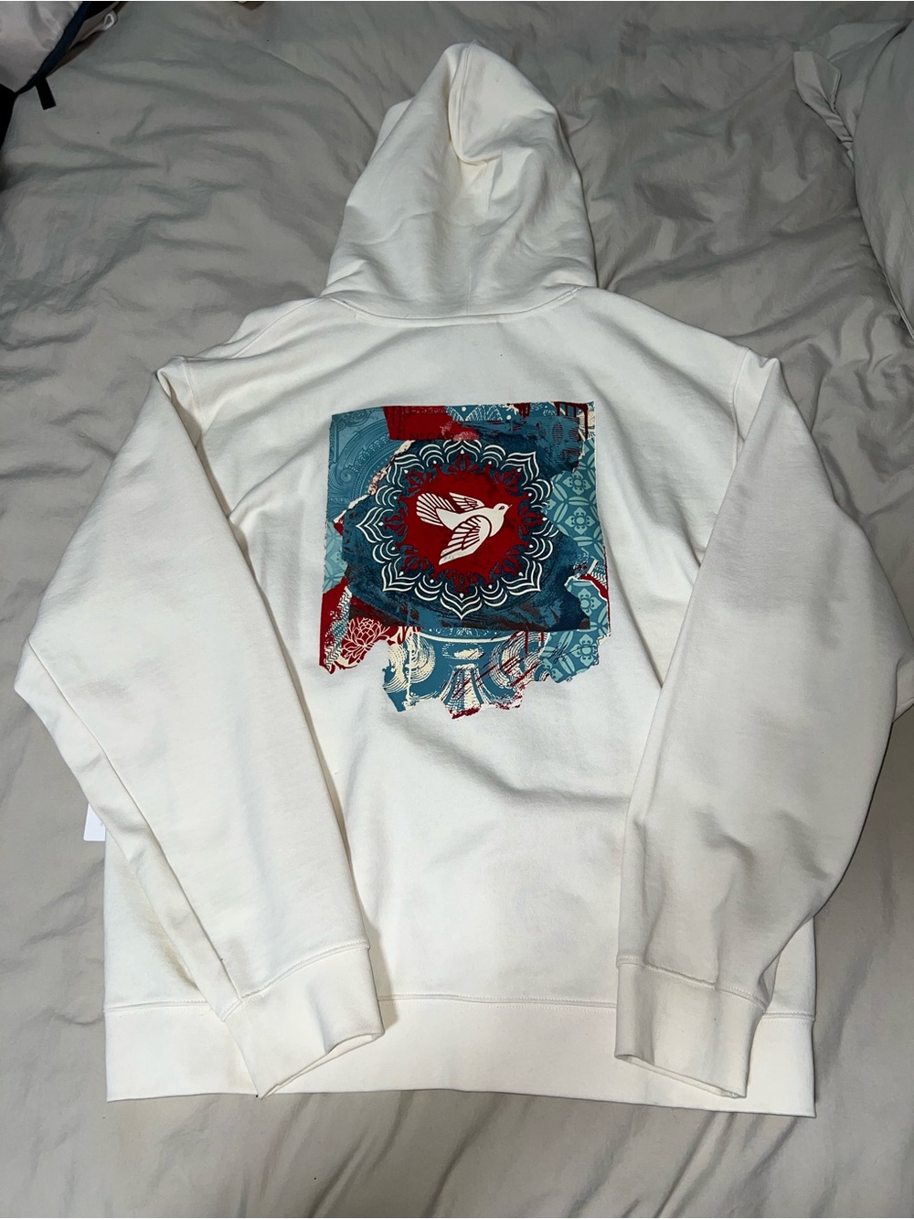 OBEY Peace Dove Blue Pullover Hoodie Unbleached XL